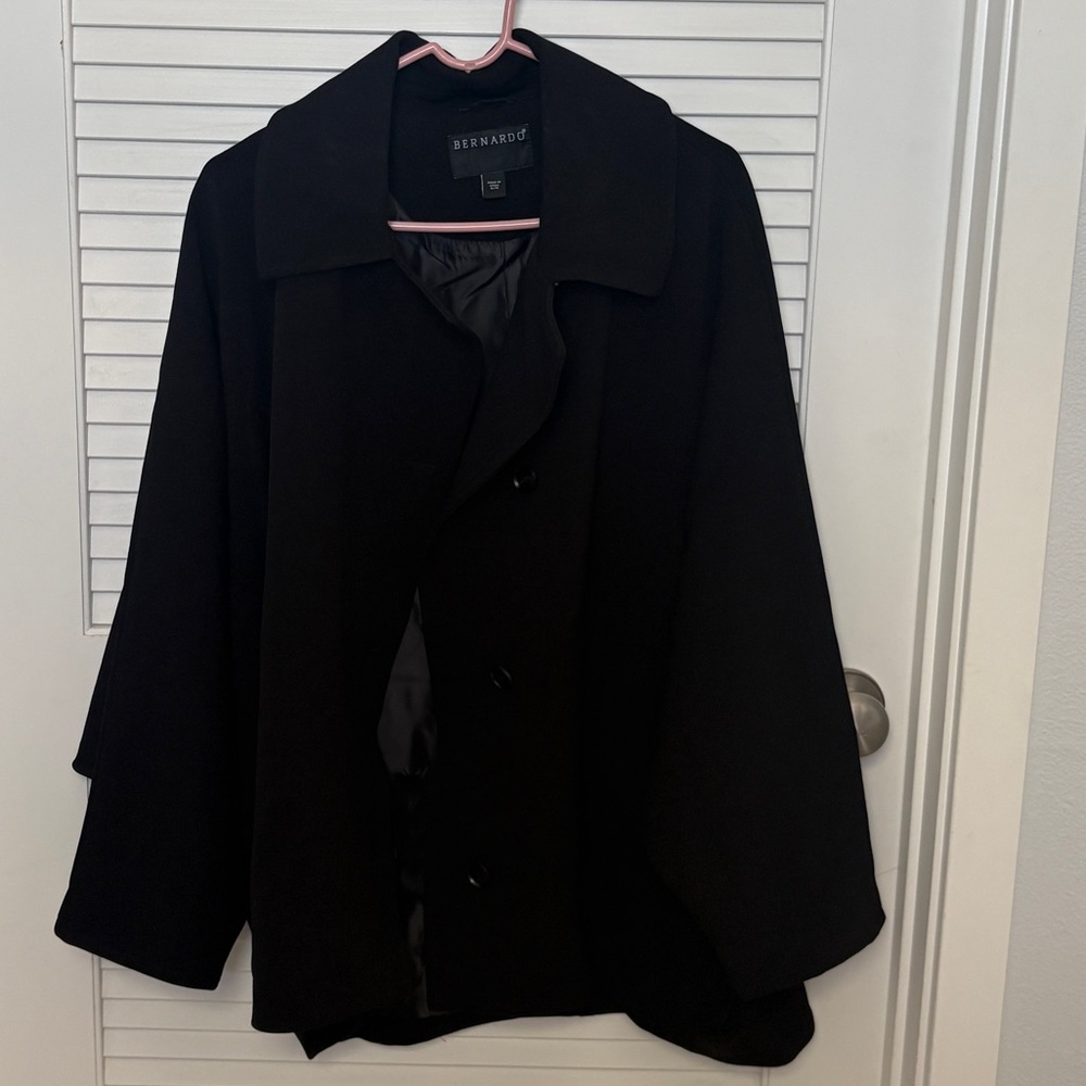 Bernardo Black Women's Pea Coat